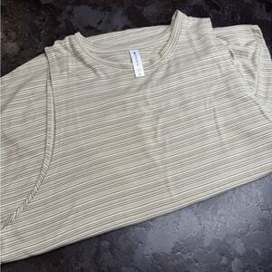 Athleta Tan Striped Tank Top